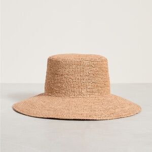 Lack Of Color Wide Straw Bucket Hat size small